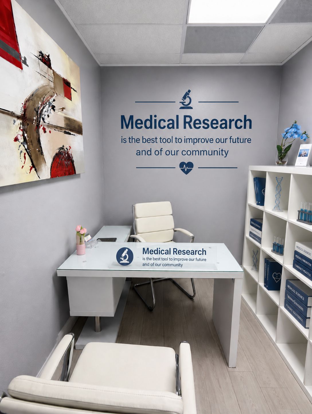 Medical research consultation room